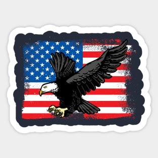 Patriotic Eagle Sticker